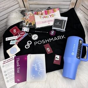 New Poshmark Exclusive Swag Poshfest Bday Bundle Lot Set Bag Tumbler Stickers 2